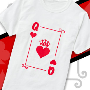 King Queen Matching Couple Costume Queen of Hearts T-Shirt