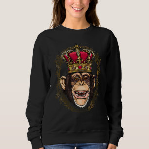 King Queen Monkey Princess Animal Primate Monkey Sweatshirt