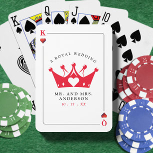 King & Queen of Hearts Casino Poker Card