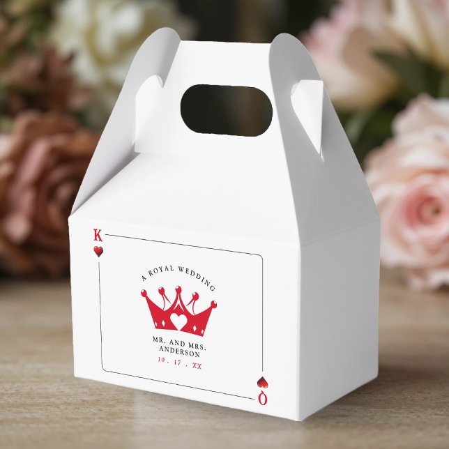 King & Queen of Hearts Casino Poker Card Wedding Favour Box (King & Queen of Hearts Casino Poker Card Wedding Favor Boxes
)