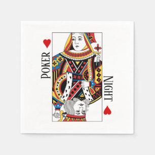 King & Queen of Hearts Las Vegas Wedding Napkin