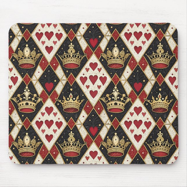 King & Queen of Hearts Mouse Pad (Front)