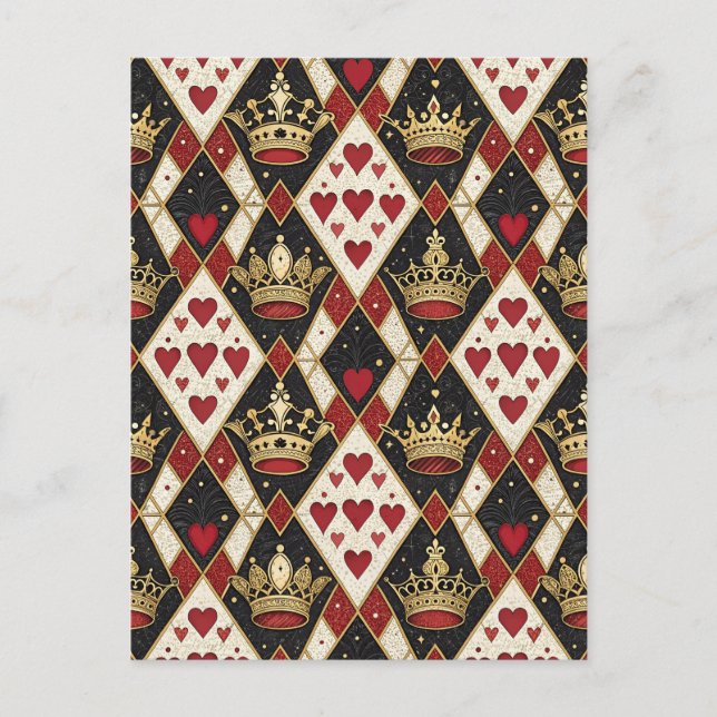 King & Queen of Hearts Postcard (Front)