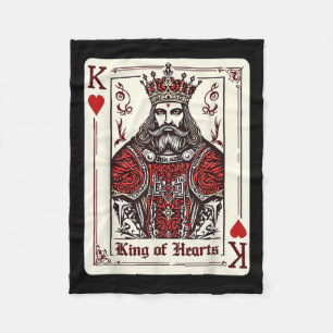 King Queen Of Hearts Valentines Day V-day Couple M Fleece Blanket