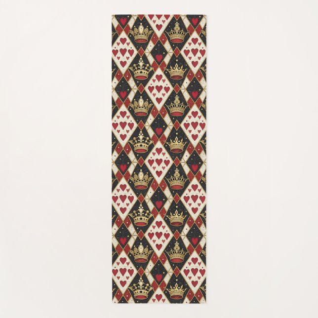 King & Queen of Hearts Yoga Mat (Front)