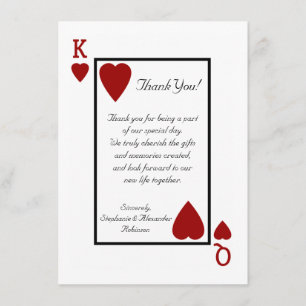 King/Queen Playing Card Thank You Notes
