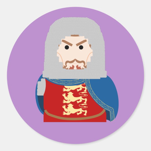 King Richard I (the Lionheart) of England Classic Round Sticker (Front)
