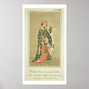 King Richard II (1367-1400) with his father Edward Poster