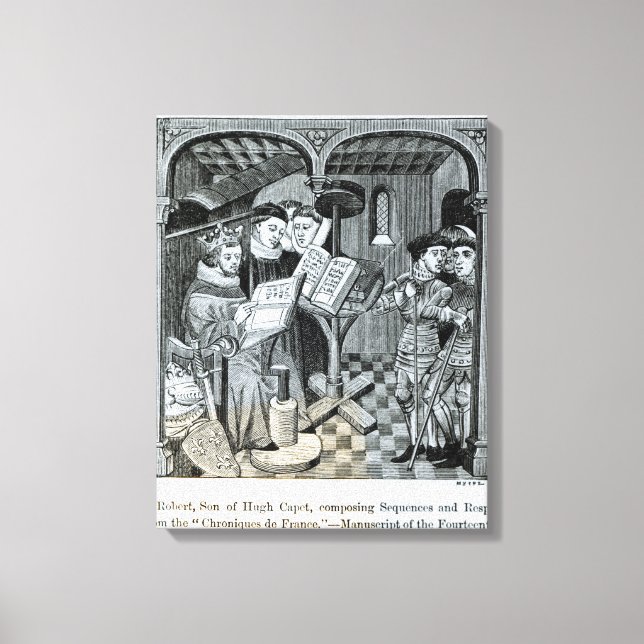 King Robert II  son of Hugh Capet Canvas Print (Front)