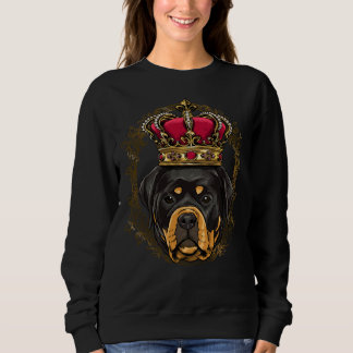 King Rottweiler Wearing Crown Queen Rottweiler Do Sweatshirt