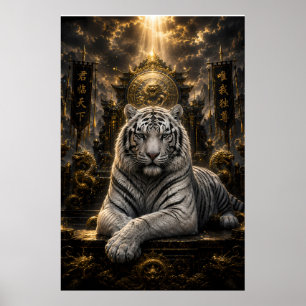 King’s Light White Tiger Throne Majestic Fanta Poster