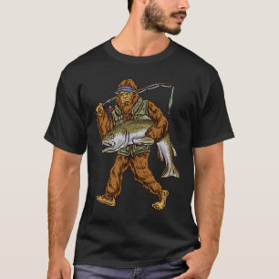 King Salmon Fishing Trout Hunting Bigfoot Fisherme T-Shirt
