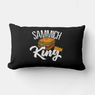 King sandwich food lover cooking gift lumbar cushion