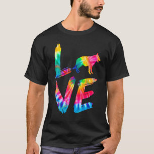 King Shepherd Tie Dye Love Dog Mum Dad T-Shirt