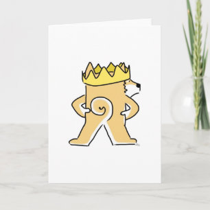 King Shiba greeting card