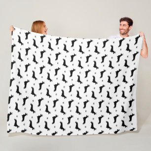 King Short Hair Dachshund - pattern 1 Fleece Blanket
