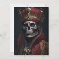 King Skeleton Greeting Card