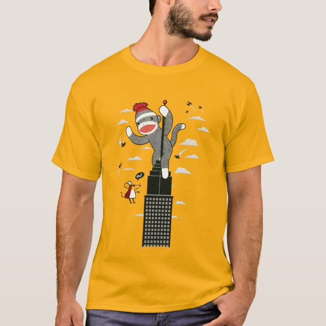King Sock Monkey Tee – Royal Mischief in Style (Front)