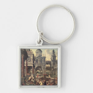 King Solomon and the Queen of Sheba Key Ring