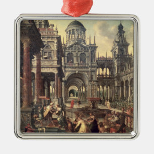 King Solomon and the Queen of Sheba Metal Tree Decoration