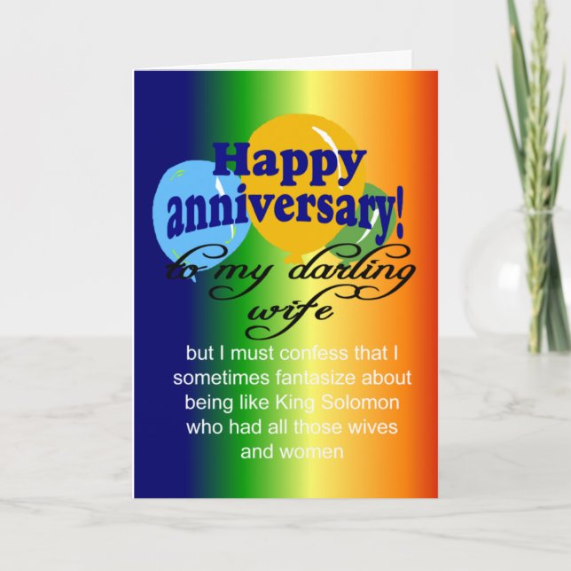 King Solomon anniversary greeting card (Front)