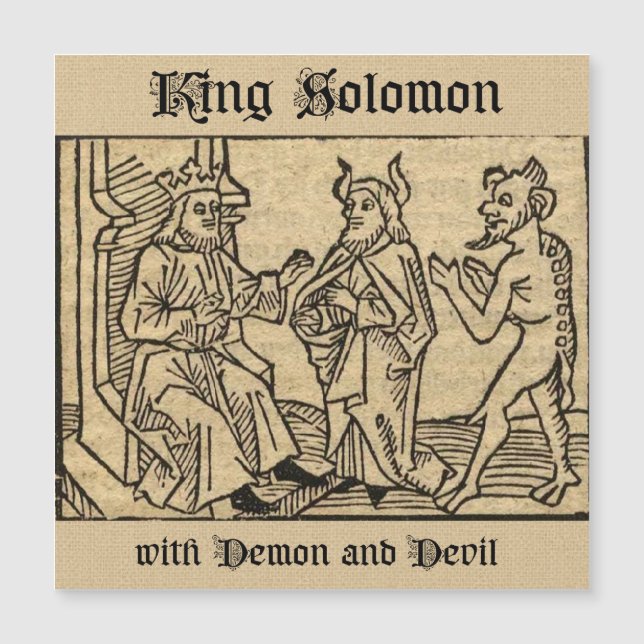 King Solomon with Demon and Devil (Front)