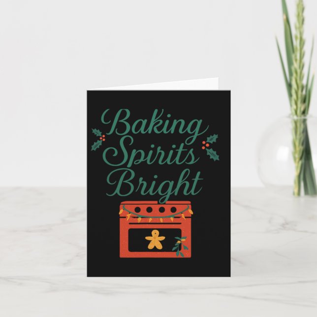 King Spirits Bright Christmas Oven Graphic  Card (Front)