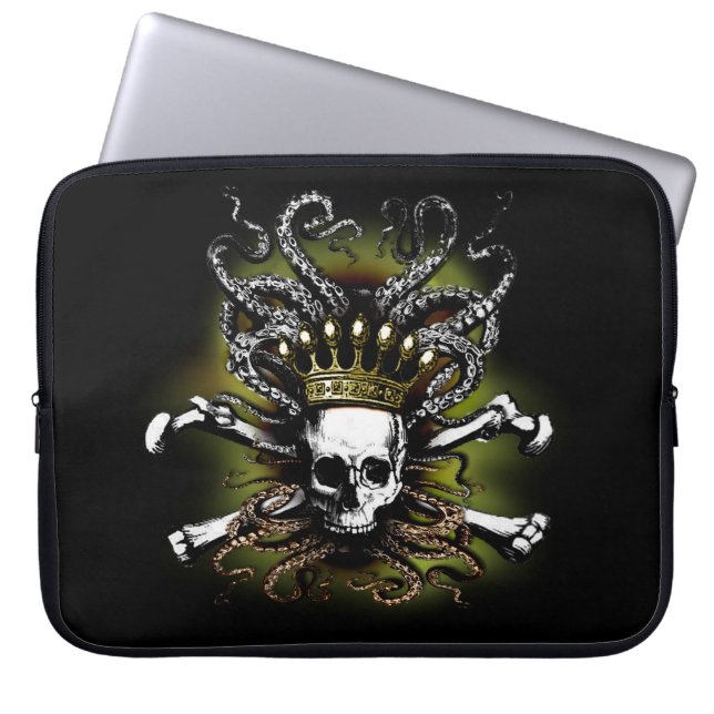 King Squid Skull Laptop Sleeve (Front)