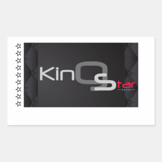 King star rectangular sticker