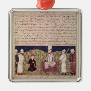 King surrounded by courtiers metal tree decoration