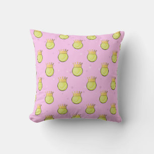 King Tennis - Seamless Pattern on Pink Background Cushion
