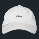 King Text Embroidered on Stylish White Cotton-Hat Hat<br><div class="desc">Feel like a king every day with this white adjustable cap,  embroidered with bold "King" text. The cotton fabric offers comfort,  while the adjustable strap ensures a snug fit for all-day wear.</div>