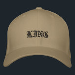KING text Handsome Men's  Embroidered Hat<br><div class="desc">KING text Handsome Men's Embroidered Baseball Cap, Size of the Flexfit Wool Cap is L/XL, 7 1/8" - 7 5/8" and You can able to edit the Text. Colour Type is Khaki. Style: The Flexfit Wool Cap typically features a classic baseball cap design with a curved brim. It is available...</div>