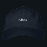 KING Text-Hats Hair Accessories Cotton Visor Men's Embroidered Hat<br><div class="desc">This navy cap features "KING" embroidered prominently,  offering a stylish yet casual look. Made from high-quality cotton and adjustable for a perfect fit,  it’s an ideal choice for making a statement.</div>