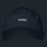 KING Text-Hats Hair Accessories Cotton Visor Men's Embroidered Hat<br><div class="desc">This navy cap features "KING" embroidered prominently,  offering a stylish yet casual look. Made from high-quality cotton and adjustable for a perfect fit,  it’s an ideal choice for making a statement.</div>