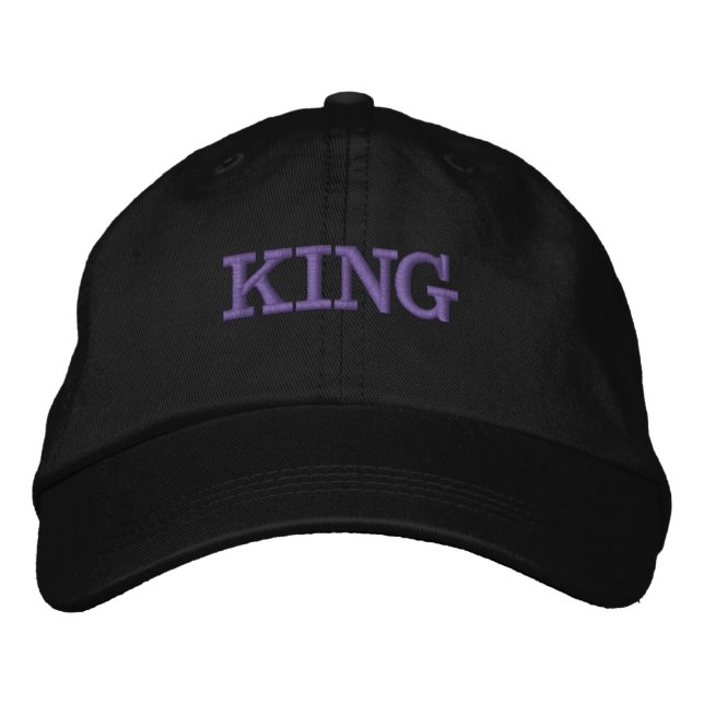 KING Text/Name Personalised Custom Hats & Caps (Front)