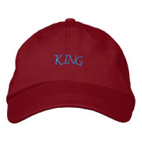 KING Text Name Text Colour -Turquoise-Hat Red Viso