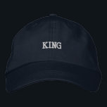 KING Text Perfect fit and all-day comfort-Hats Men Embroidered Hat<br><div class="desc">This classic navy cap boasts "KING" in bold embroidery,  adding a touch of regal flair. The soft cotton fabric and adjustable strap ensure a perfect fit and all-day comfort.</div>