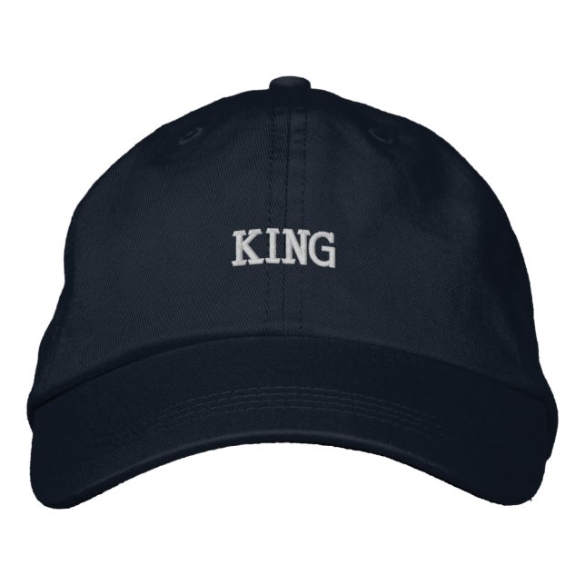 KING Text Perfect fit and all-day comfort-Hats Men Embroidered Hat (Front)