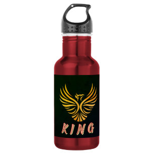 KING Text Phoenix Bird Emblem Hydration Vessel 532 Ml Water Bottle