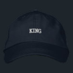 KING Text Premium Stiched Navy Colour Royalty Styl Embroidered Hat<br><div class="desc">Boldly embroidered with "King, " this navy cap adds a touch of royalty to your style. Made from premium cotton,  it offers a comfortable fit with an adjustable strap.</div>