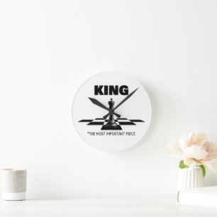 King The Most Important Piece Round Clock