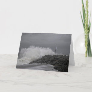 King Tide Waves at West Port, WA Note Card