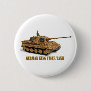 KING TIGER 6 CM ROUND BADGE