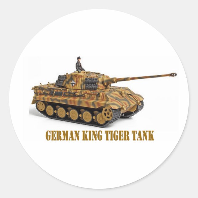 KING TIGER CLASSIC ROUND STICKER (Front)