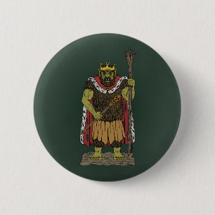 King Troll 6 Cm Round Badge