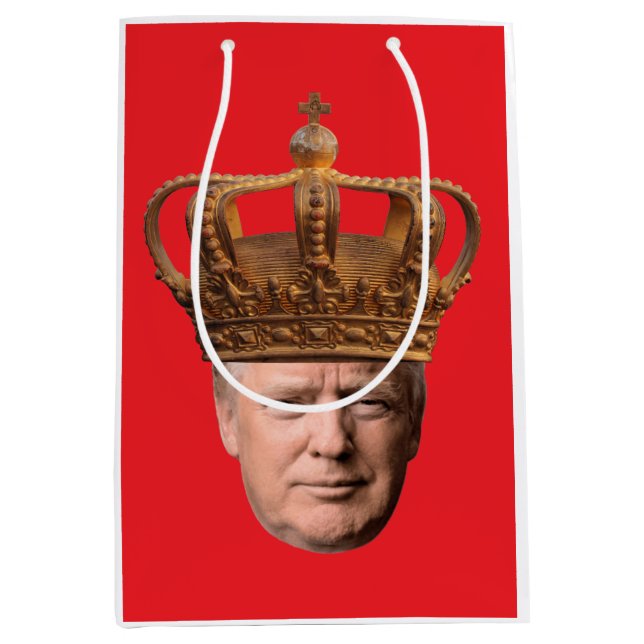 KING TRUMP CHRISTMAS MEDIUM GIFT BAG (Front)