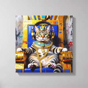 KING TUT-CHAUSIE CAT 3 CANVAS PRINT