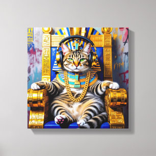 KING TUT-CHAUSIE CAT 4 CANVAS PRINT