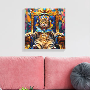 KING TUT-CHAUSIE CAT CANVAS PRINT